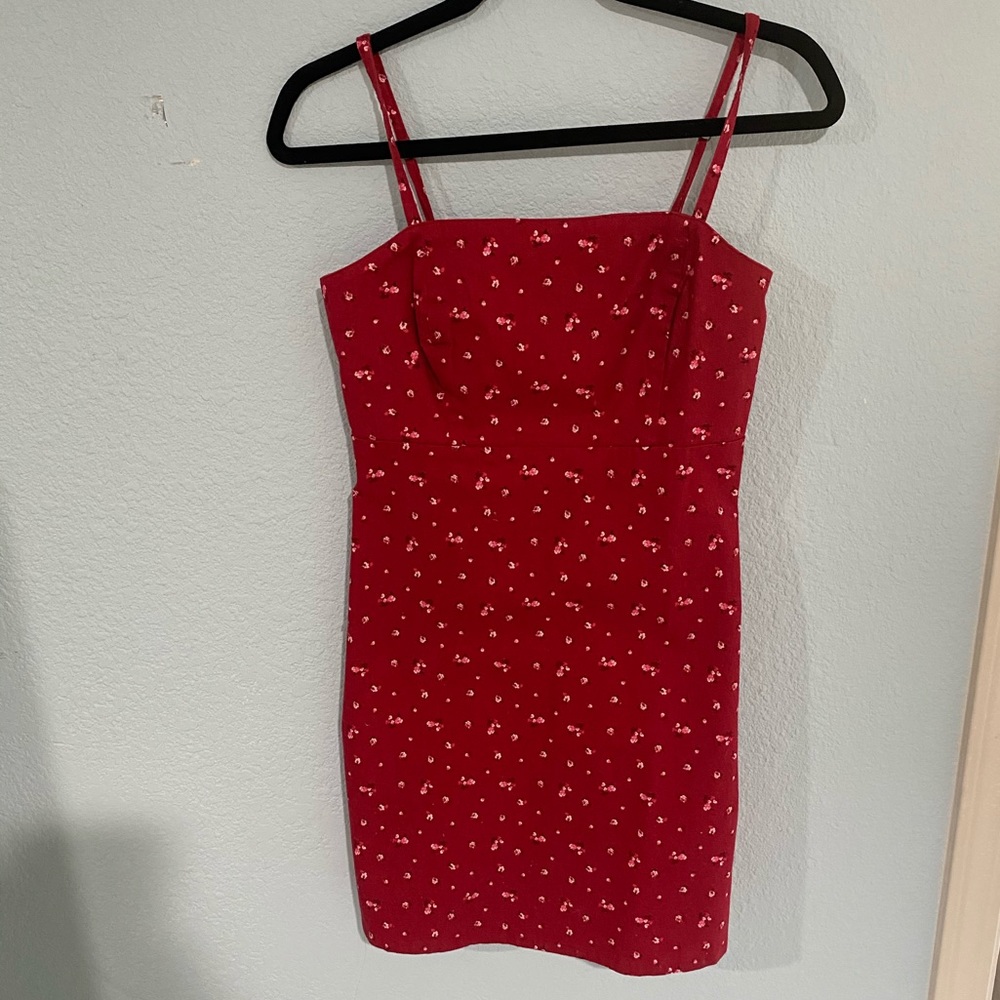 Red Floral Dress